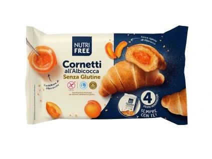 bezlepkové Cornetti s marhuľovou plnkou 200g